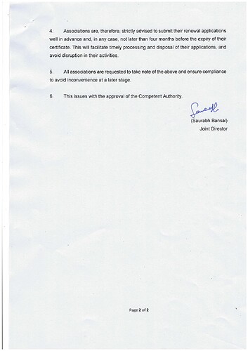 FCRA - Clarification Regarding Submission of Application for Renewal of Registration Certificate 30th Sept-page-00002